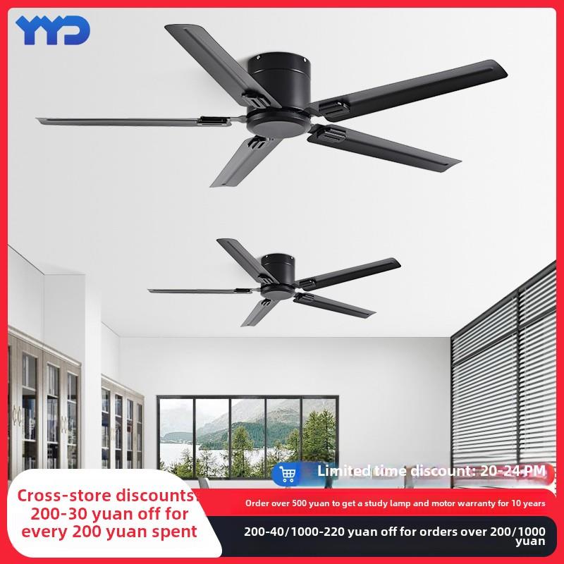 吊扇高风餐厅客厅家庭无声商业办公室黑色工业电扇吊扇