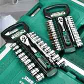 六套筒扳手工具套装 组外角螺丝小中飞飞内合套管快225速棘轮大淳