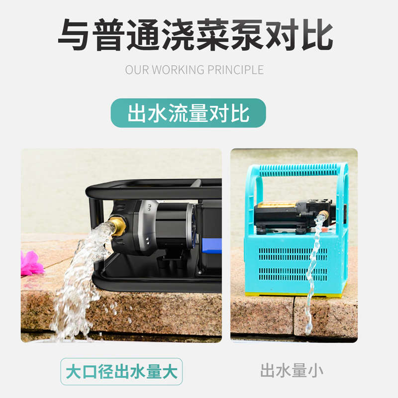 名磊12v充电式抽水泵农村浇菜神器浇水机农用灌溉户外浇地抽水机