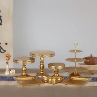 欧式铁蛋架艺套装婚庆摆件甜店点心架糕酒会舞品会道具蛋D002糕盘