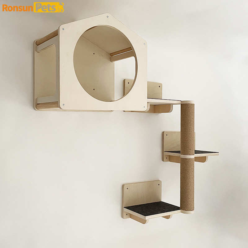架猫墙上空间木质壁挂房子猫大别墅窝架小木屋猫批发猫式爬猫