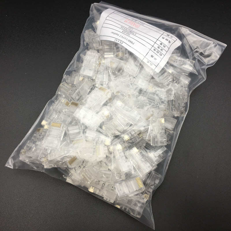 掌柜热荐 台湾三堡 SANBAO超五类水晶头 RJ45网络水晶头 100个/盒