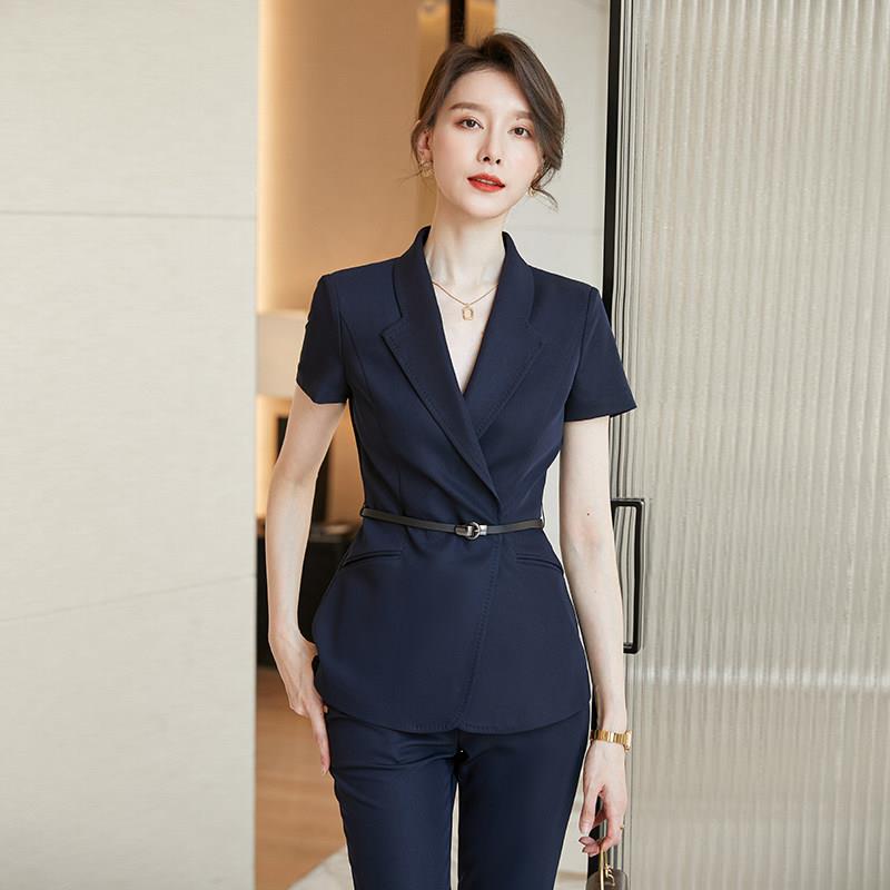 高端职业西装套装女春夏气质女神范高级感工装时尚正装前台工作服