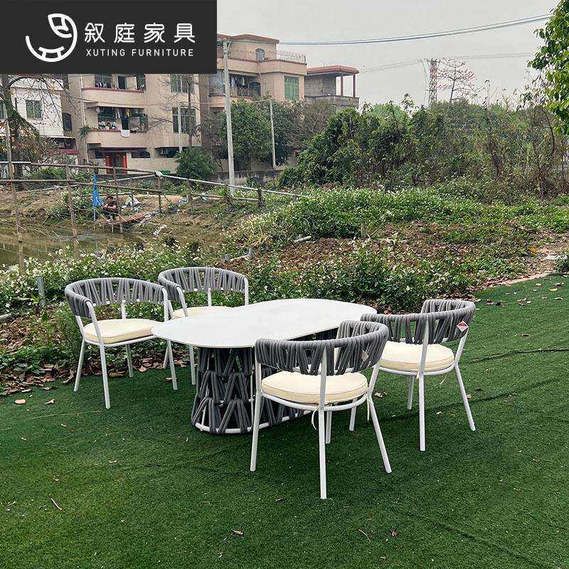 户外北欧沙发庭院花园阳台露天室外休闲时尚防水防晒藤编桌椅组合