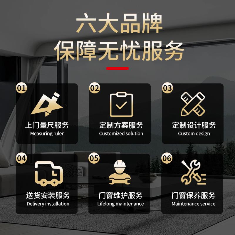 注胶气密侧压推拉门窗110系统封阳台别墅自建房隔音隔热全景门窗