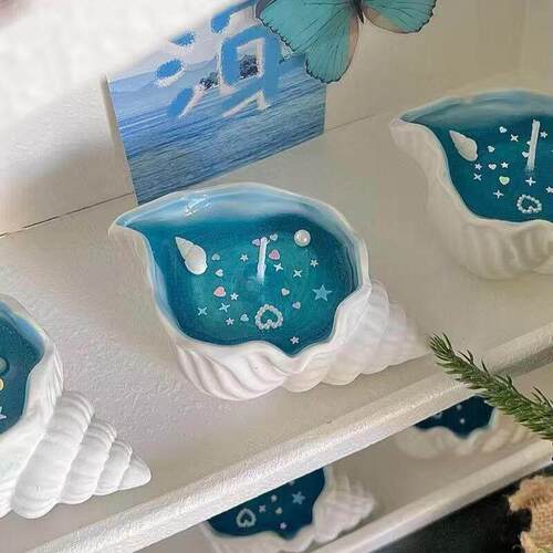 Conch Aromatherapy Candle 海洋风海螺香薰蜡烛氛围感创意灯