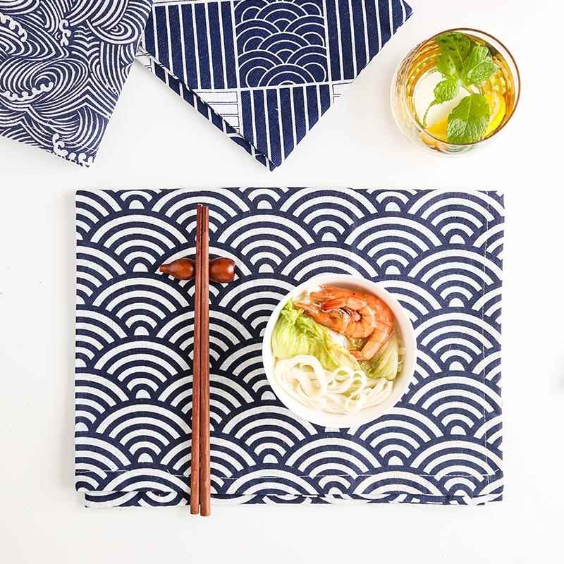 日式复古棉麻布艺餐桌垫简约餐垫隔热碗垫喝茶艺文艺餐厅西餐垫子