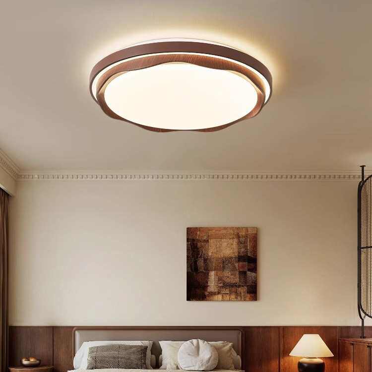 中古风客厅吸顶灯复古简约大厅灯胡桃木色主卧书房护眼中山灯具,家装灯饰光源,智能吸顶灯,淘宝优惠券,粉丝福利购,淘宝优惠卷