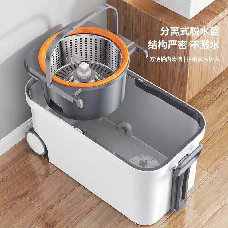 拖小派旋转式拖把2024新款免手洗家用一拖净干湿两用懒人墩布带桶