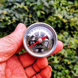 16bar气动咖啡机萃取杯蒸气压力表YN40轴向PT螺纹接口1分牙不锈钢