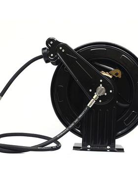 洗车铁盘绕管器清洗高压水鼓黄油机挖机自动伸缩卷管器即拉即停