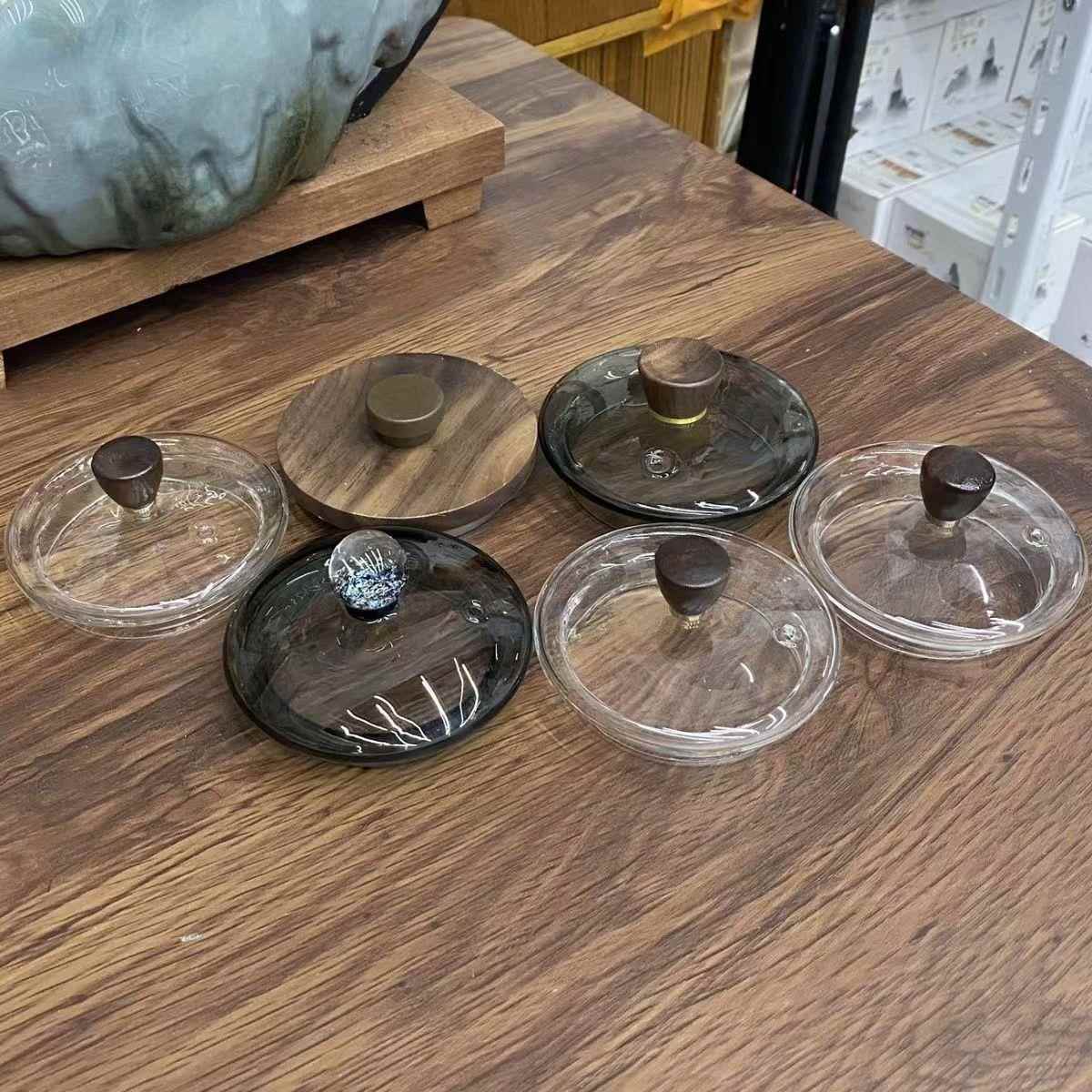 玻璃茶壶盖配件提梁壶盖茶漏过滤内胆蒸煮一体四代玻璃盖子不通用