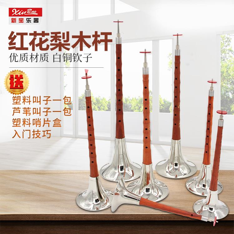 新宝唢呐乐器红花梨木唢呐A/降B/C/D/降E/小F/小G调送叫子