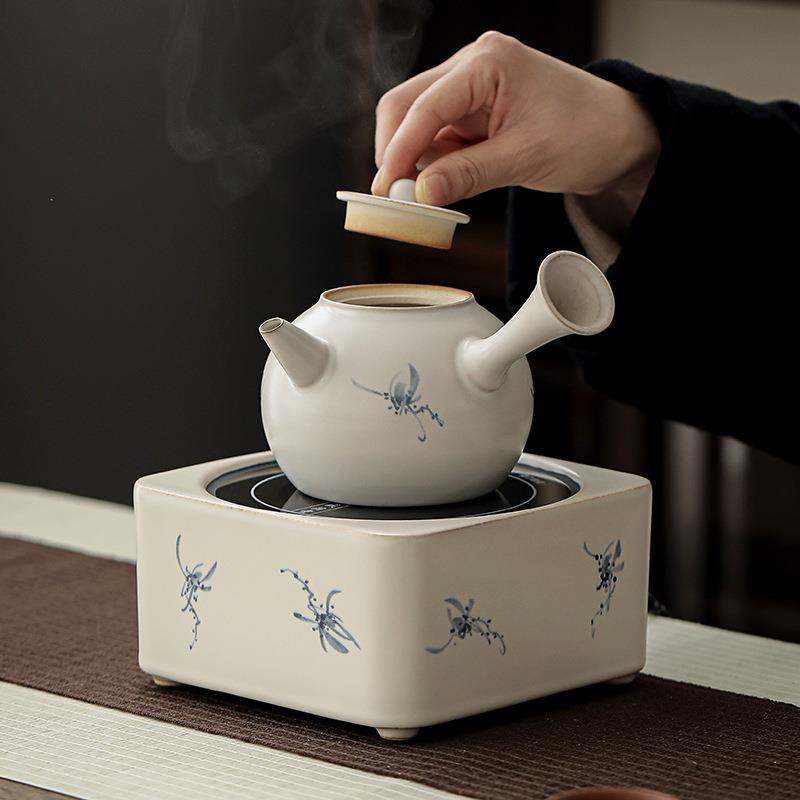 昌朴居手CH-00314套绘蝴蝶兰花陶瓷壶煮茶壶电陶炉水烧茶具围炉煮