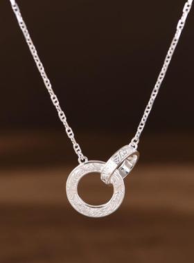 -网红锁 链925银骨链文艺轻奢风藤蔓银环女款颈套链项饰配饰