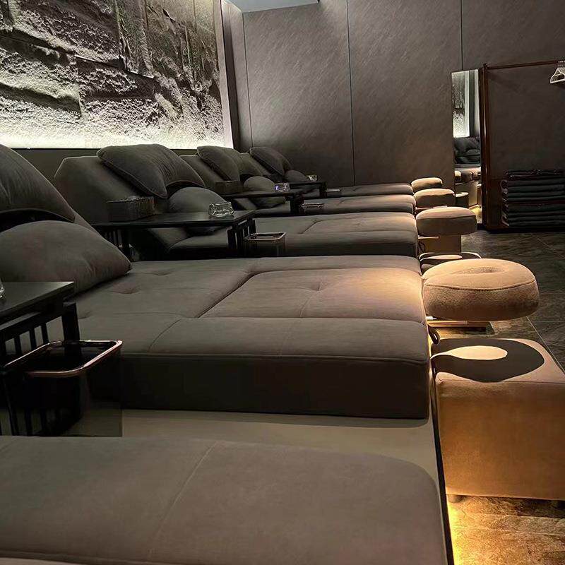 足疗按摩床足浴沙发电动洗浴中心休息大厅沙发采耳床炕床一体通铺