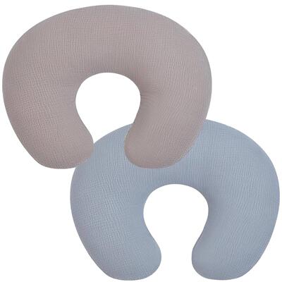 跨境婴儿Muslin哺乳枕C型孕妇枕boppy pillow尺寸可拆卸喂奶枕套