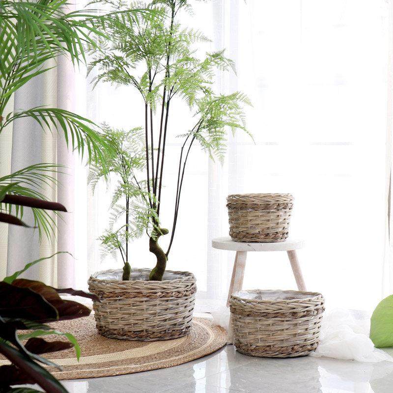 复古田园藤编柳编草编花盆纯手工编织花篮绿植大套盆客厅阳台装饰,家居饰品,花篮,淘宝优惠券,粉丝福利购,淘宝优惠卷