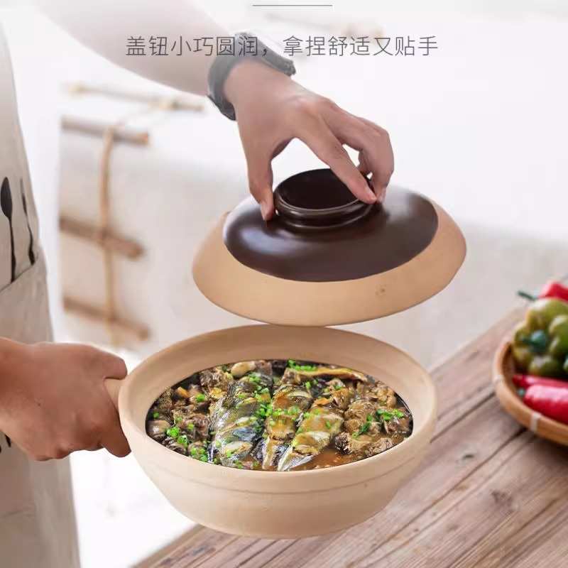 土陶商用单柄砂锅煲仔饭砂锅煲明火耐高温干烧饭店家用汤煲啫啫煲