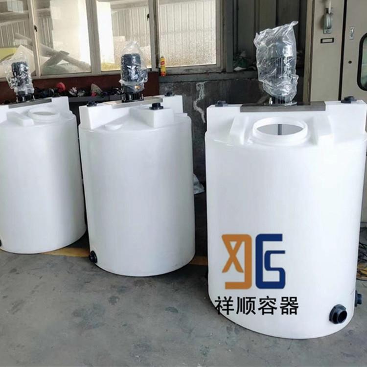 1000L黄色塑料搅拌罐1500L片碱搅拌桶2立方混合化药酸碱搅拌箱