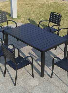 阳台户塑外桌椅庭木桌椅五UXK件木套组合铝合金院室外铁艺桌椅