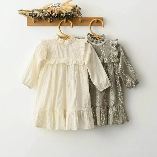 0-6Y Princess Girl Dress Birthday Party Lace Kids Toddler Gi