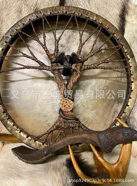 跨境生命之树摆件装饰品设计家居庭院装修田园鼓创意艺术摆件树脂