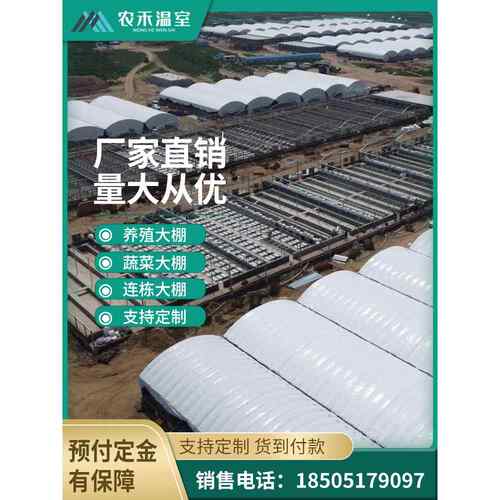 大棚钢管骨架拱棚配件定制蔬菜种植养殖椭圆管连体连栋棚全套支架