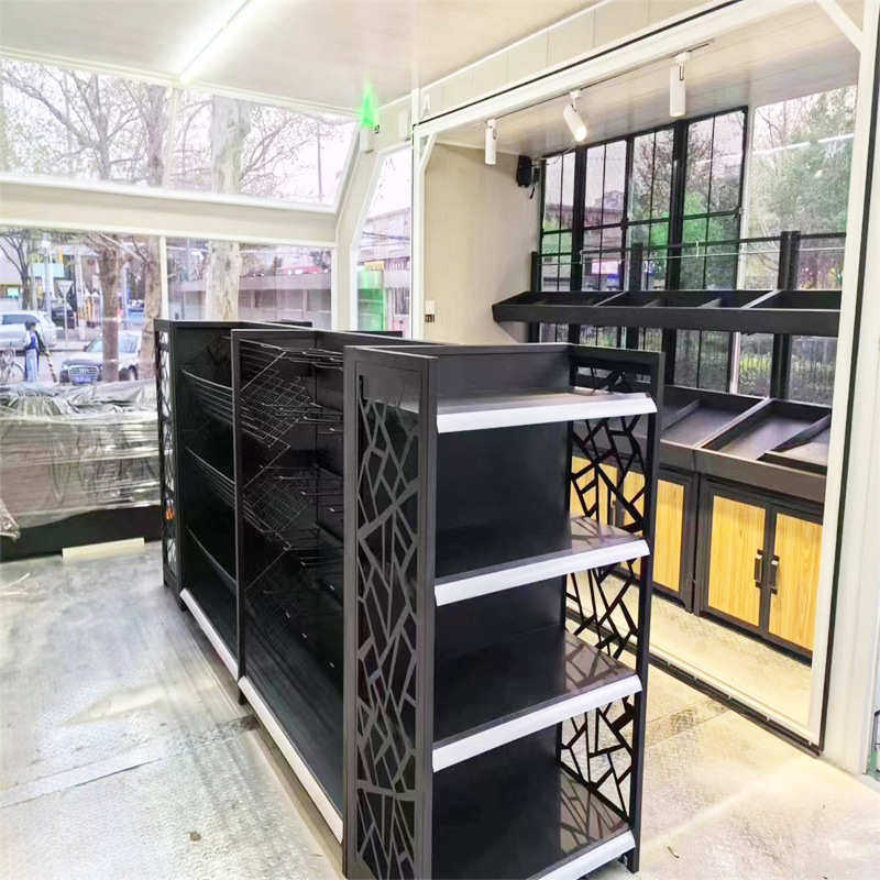 单双层便利店水果生鲜展示架商用超市蔬果架社区移动果蔬菜店货架