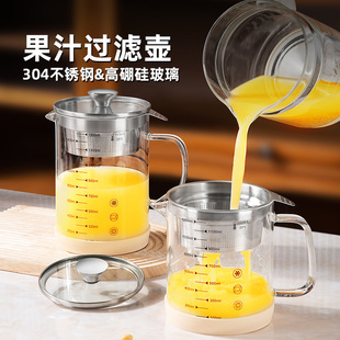 果汁過(guò)濾壺鮮榨橙汁家用水果過(guò)濾杯網(wǎng)超細(xì)濾渣神器304不銹鋼漏勺