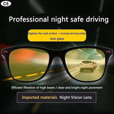 Night Vision Glasses PC Frame Polarized Sunglasses Men Outdo