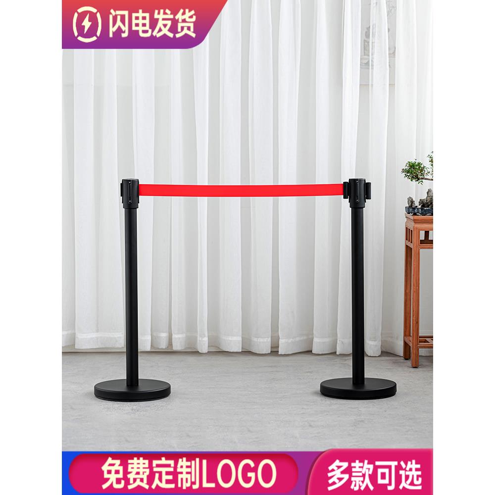 隔离带伸缩带1.0m铁丝栏杆，银行队列护栏栅栏安全警示隔离线桩警