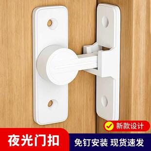 免打孔推栓门门锁门扣门90度直角移门谷仓门锁扣扣搭拉防盗门ODU