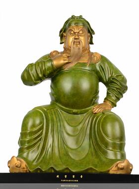 宇达青铜全铜摆件 《威灵震叠》关公铜工艺礼品摆饰 客厅 收藏艺