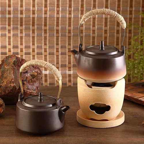 陶土提梁壶陶瓷烧炉水壶煮壶炭炉酒精炉复古电粗陶壶养生茶壶无品