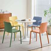 欧加背厚塑料椅子时尚 家用洽谈餐椅大16688人塑餐桌北凳子胶靠扶
