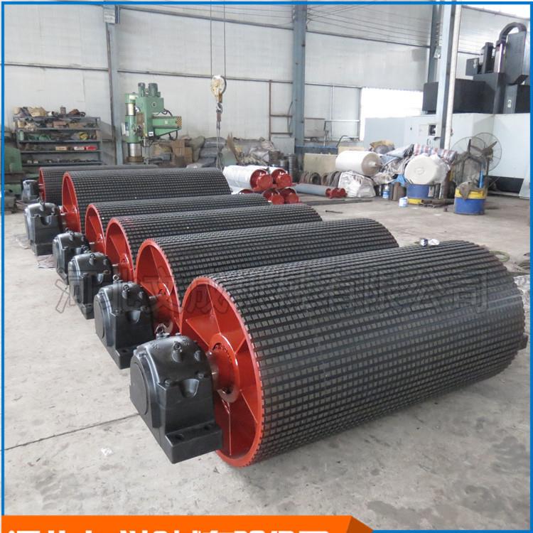 厂家生产供应规格型号300到800 碳钢材质 皮带机包胶陶瓷改向滚筒