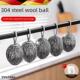 自带挂绳钢丝球不锈钢清洁球厨房刷锅洗碗神器铁丝球家用不掉丝渣