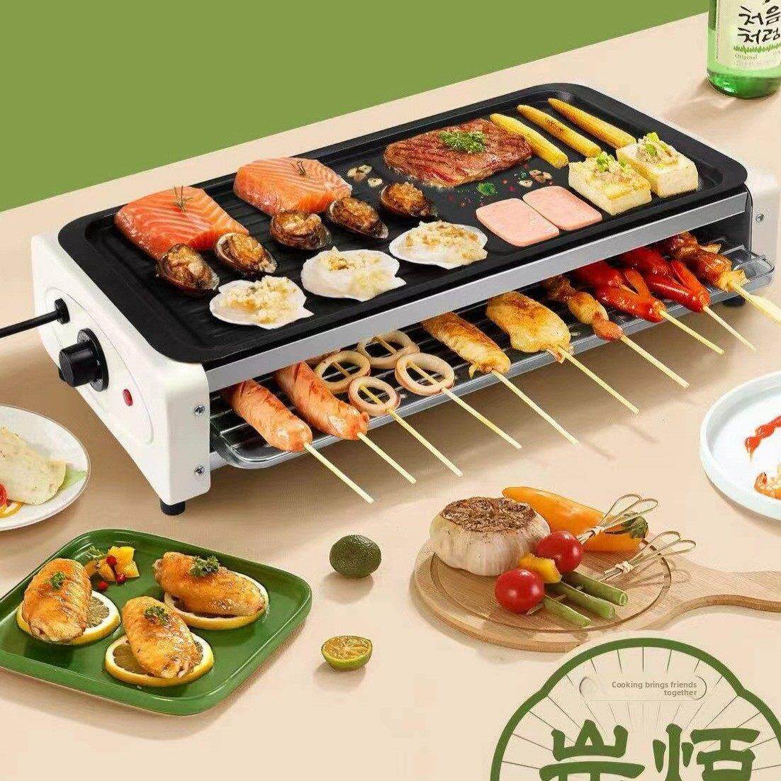 家用多功能电烤箱烧烤架烧烤串烧烤简易不粘锅烤肠机插电炉