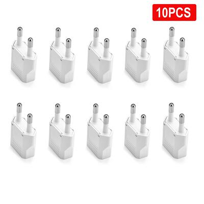 1-100pcs 4.0/4.8mm EU Plug Adapter EU US Israel To Euro KR B
