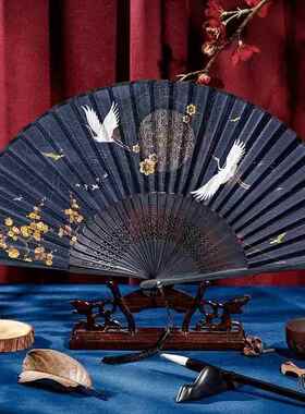 铁扇子纯金属防身折扇太极扇武器不锈钢合金中国功夫红色武术健身