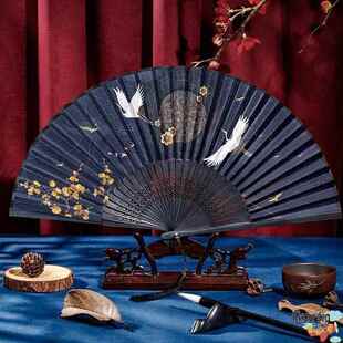 防身武器扇子功夫折扇钛合金全纯金属铁男款十寸折叠机械感太极跨