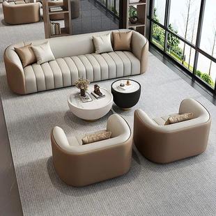 北欧简约接待沙发组合酒店大堂会客休闲区洽谈沙发商务办公室桌椅