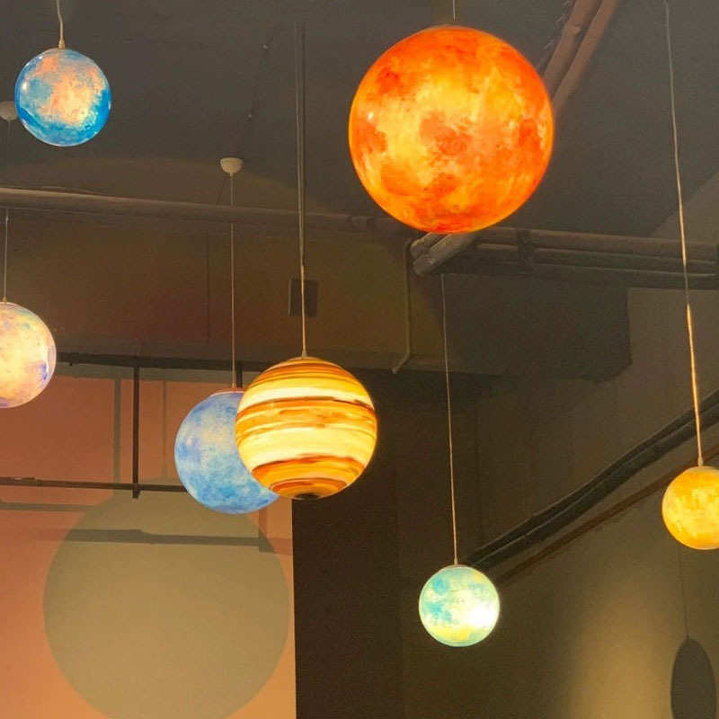 星球灯吊灯地球灯八大行太空星空游乐园电竞幼儿园月球灯星装饰灯
