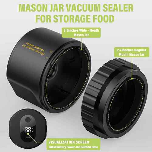 Electric Mason Jar Vacuum Sealer Kitchen Cooking