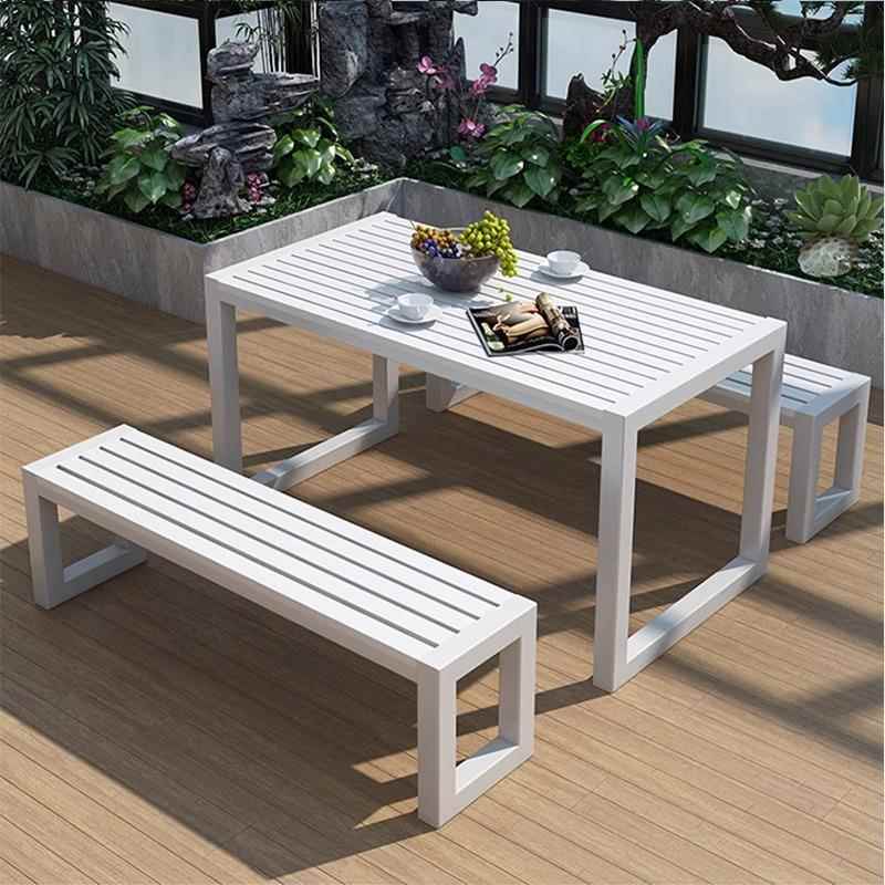 户外庭院桌椅露天室外阳台花园露台咖啡厅奶茶店外摆休闲桌椅组合