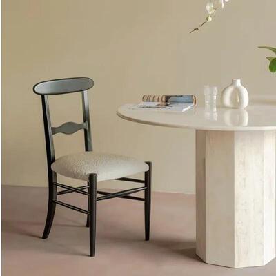 ZRCY2175中古实木餐椅网红简约休闲书桌椅简约现代轻奢样板房设计