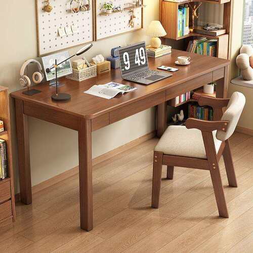XIK学全实窄书木桌40/50/55m宽家用办公写字桌小c户型习桌卧室电