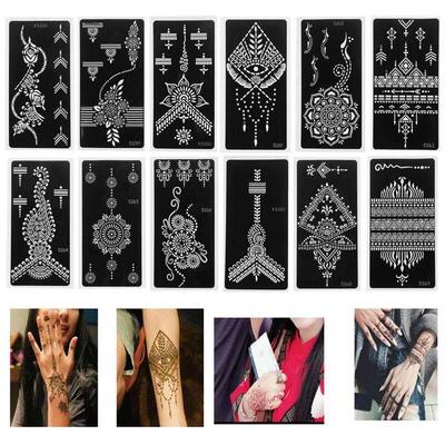 Fashion Henna Tattoo Stencil Temporary Hand Tattoos DIY Body