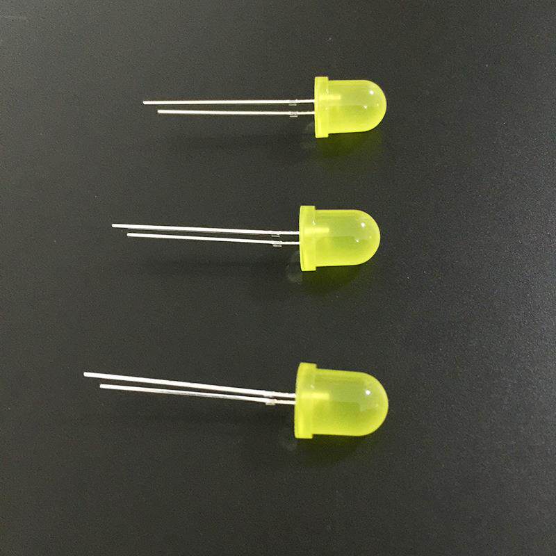 大头8mm红绿蓝黄白光F8直插式LED指示灯圆形直插灯珠发光二极管